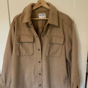 Old Navy camel shacket